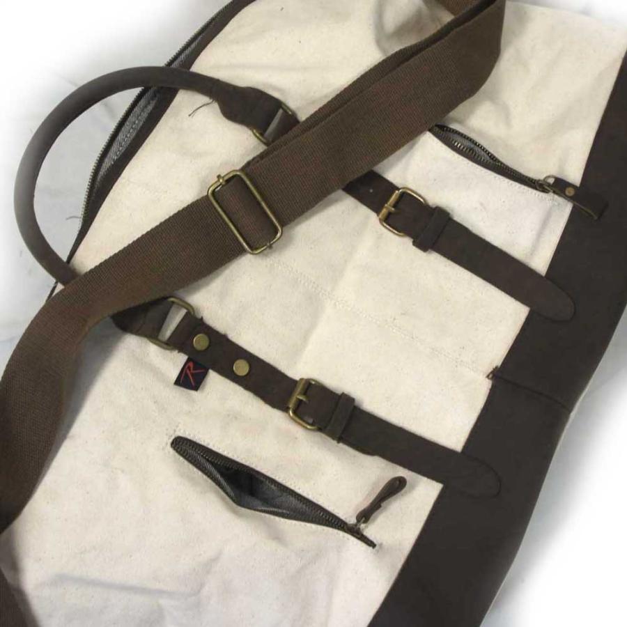 お泊り専用　キャンバス　ナチュラルカラー  USAボストンバッグ  60リットル容量 ミリタリー バック ヴィンテージ加工　ロスコ | ROTHCO | 04