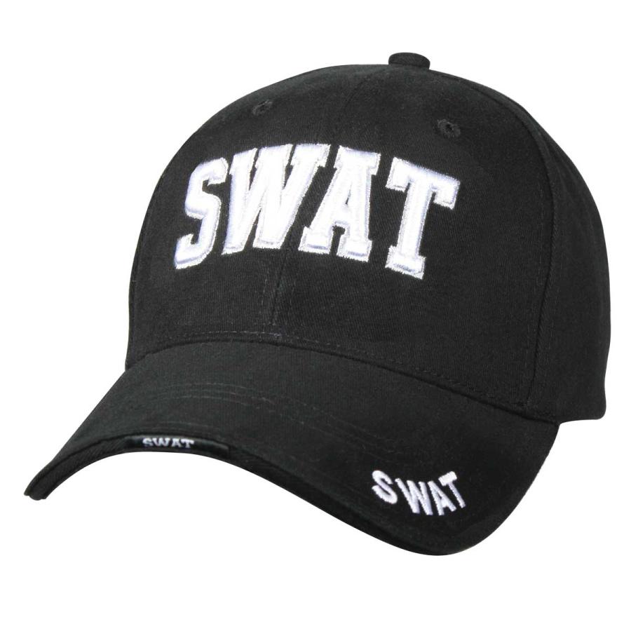 送料無料 SWAT 黒  ミリタリー キャップ ブラック ベースボール キャップ ロスコ ROTHCO | ROTHCO