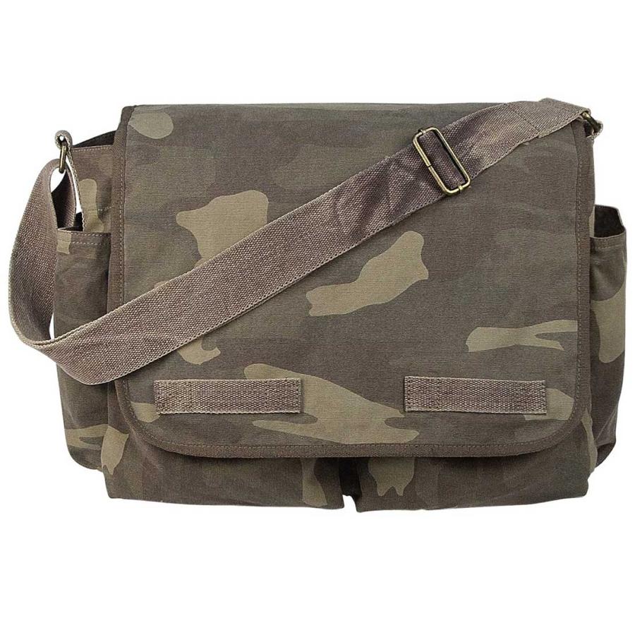 ロスコ ミリタリー 24 ジャック・バウアーモデル 16リットル  迷彩 メッセンジャーバッグ   rothco Vintage Unwashed Canvas Messenger Bag | ROTHCO