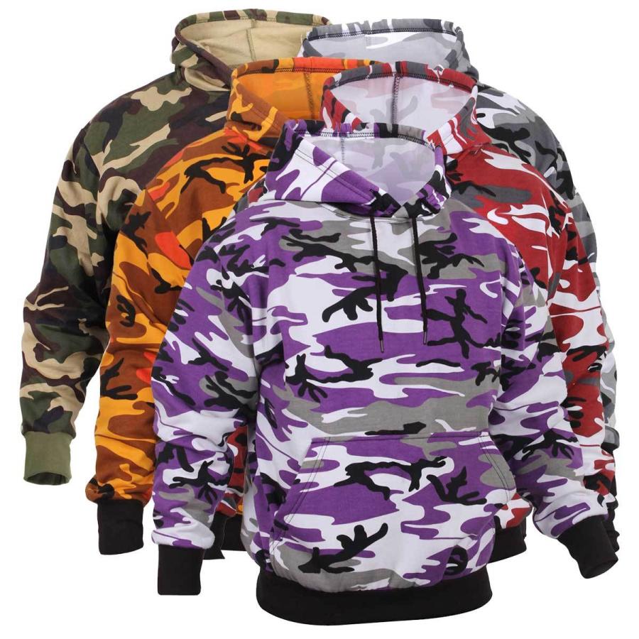 USA直輸入 ダンスカラー 迷彩 パーカー プルオーバー ロスコ カモフラ フード スウェット | ROTHCO