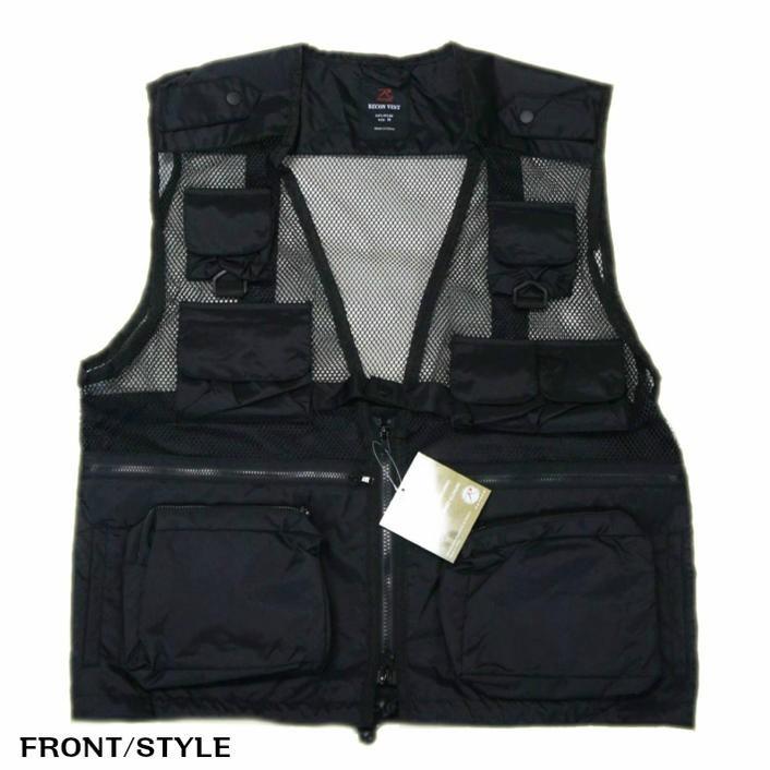 送料無料 ロスコ ミリタリー タクティカル ベスト メッシュタイプ ブラック アメリカ海兵隊武装偵察部隊仕様 Rothco Tactical Recon Vest | ROTHCO | 02