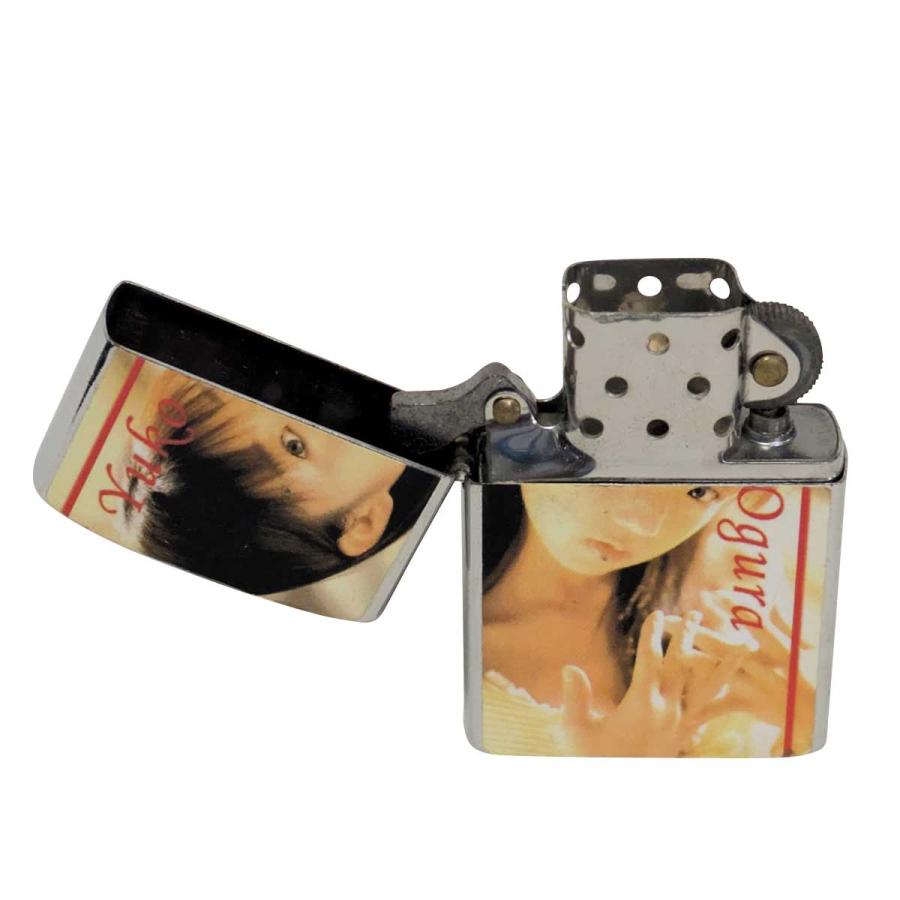 メール便送料無料 未使用品 オイルライター  ゆうこりん プリント 小倉 優子 ジッポ 型 オイル燃焼ライター | ZIPPO | 01