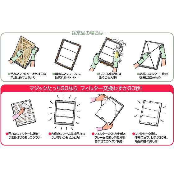 マジックたっち３０ MC9    専用フレーム2枚＋レンジフィルター（36枚）　H250mm　　　　　　　　　　　　　　　　　　　　　　　　　　　　｜efco｜04