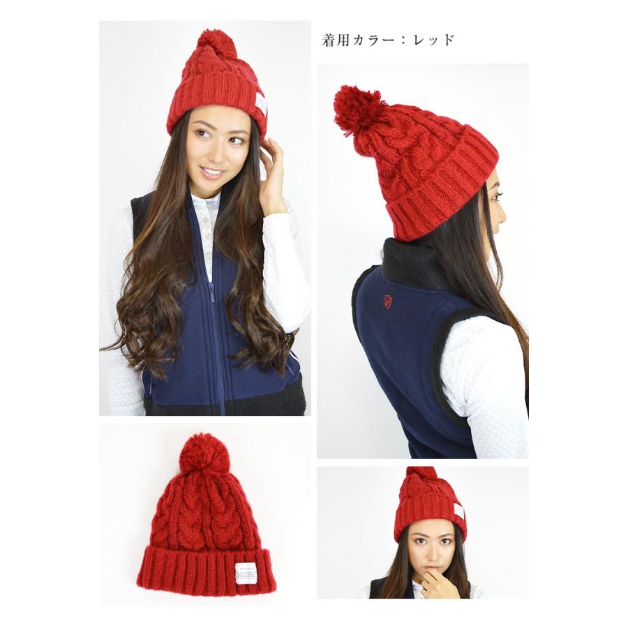 ローゲージニットキャップ レディース ゴルフウェア 小物 アクセサリー ニットキャップ 帽子 ニット 防寒 秋冬 1610 9022 Efficace 通販 Yahoo ショッピング