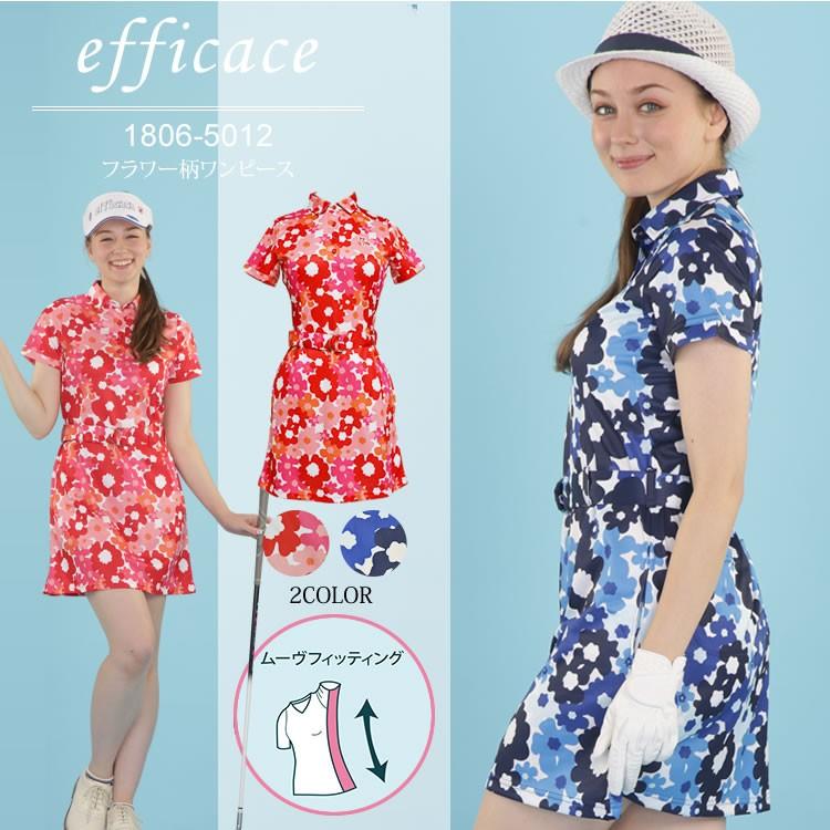 Efficace エフィカス フラワー柄 半袖ワンピース インナーパンツ付 1806 5012 Efficace 通販 Yahoo ショッピング