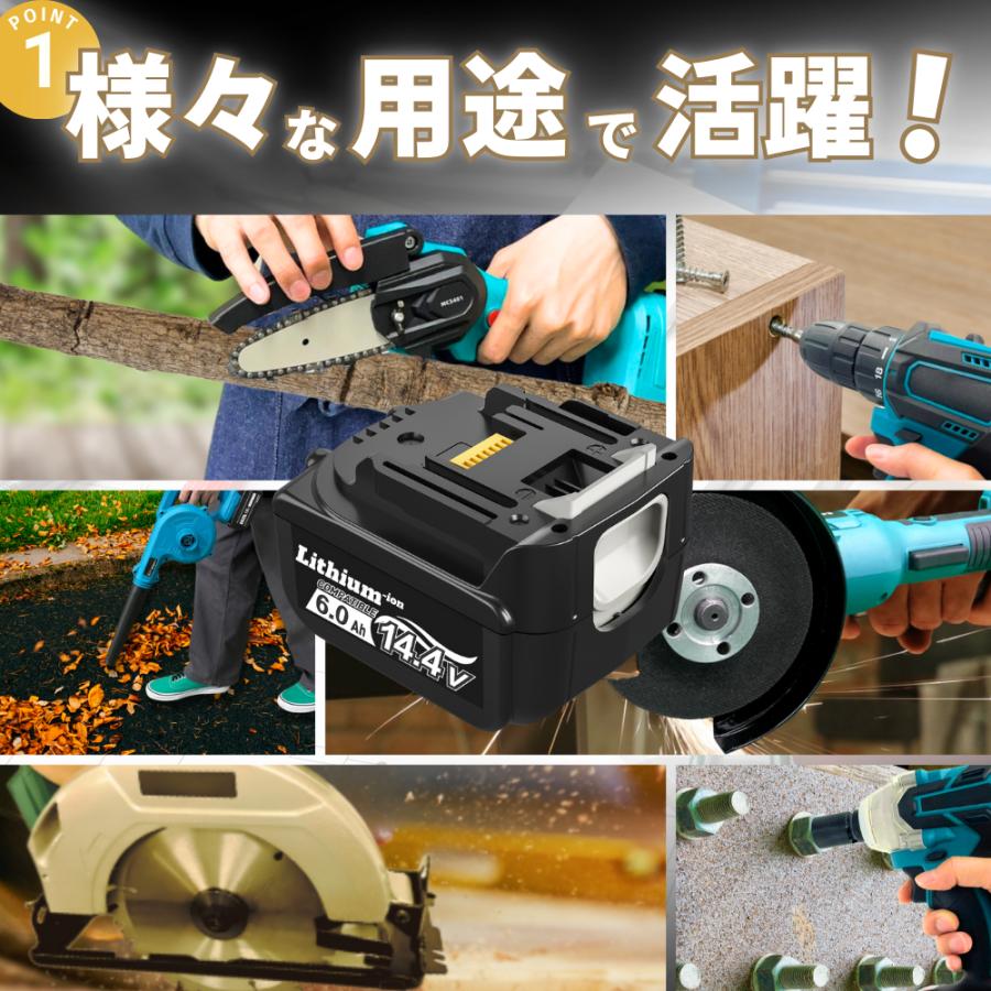 Longsafe マキタ 互換品 makita 14.4V バッテリー アダプター セット 