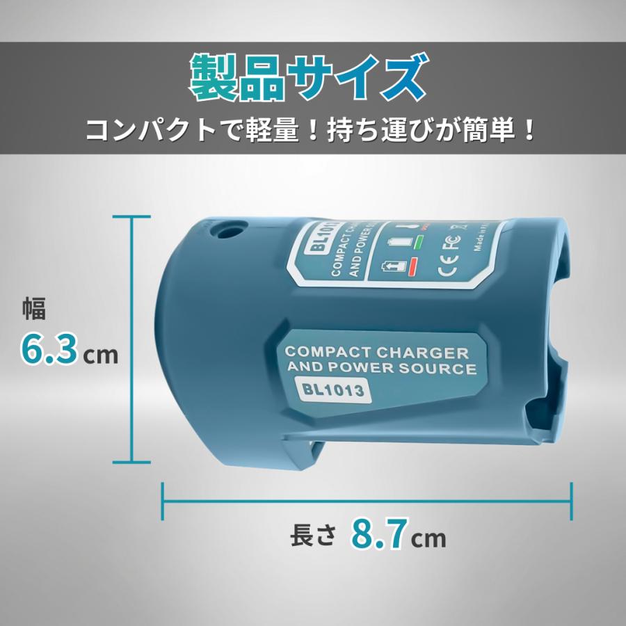Longsafe マキタ 互換 USBアダプター 10.8V Type-C入力 充電機能 18W