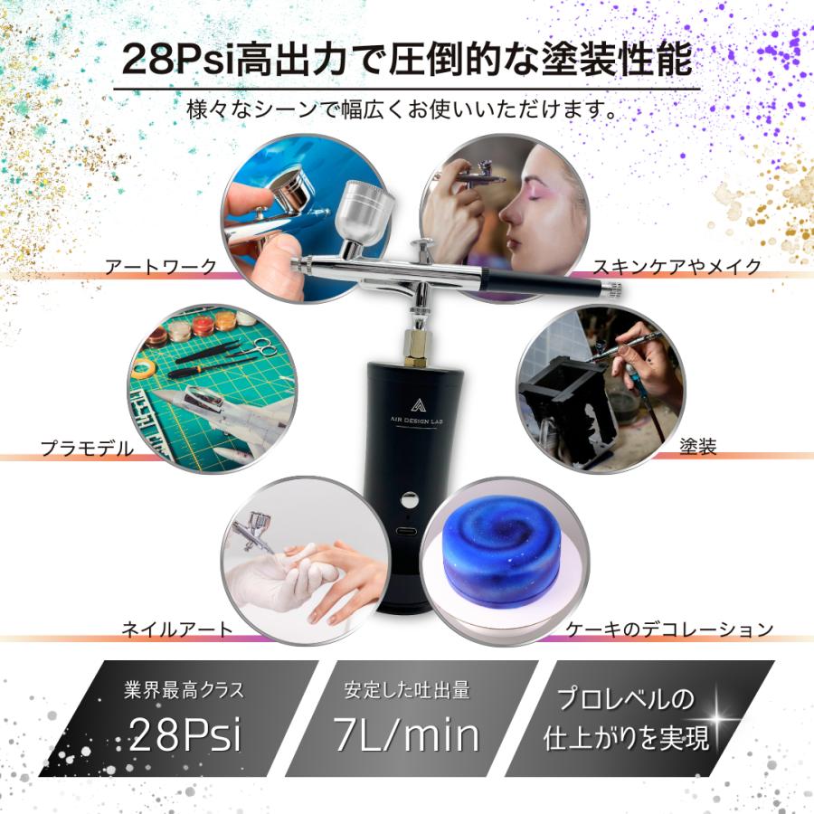 Longsafe クラフトマスター エアブラシ 充電式 28PSI Longsafe クラフトマスター エアブラシ 充電式 28PSI