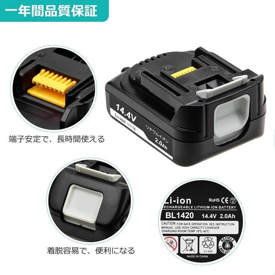マキタ 互換品 makita バッテリー BL1420 14.4V 2.0Ah 軽量タイプ 電動