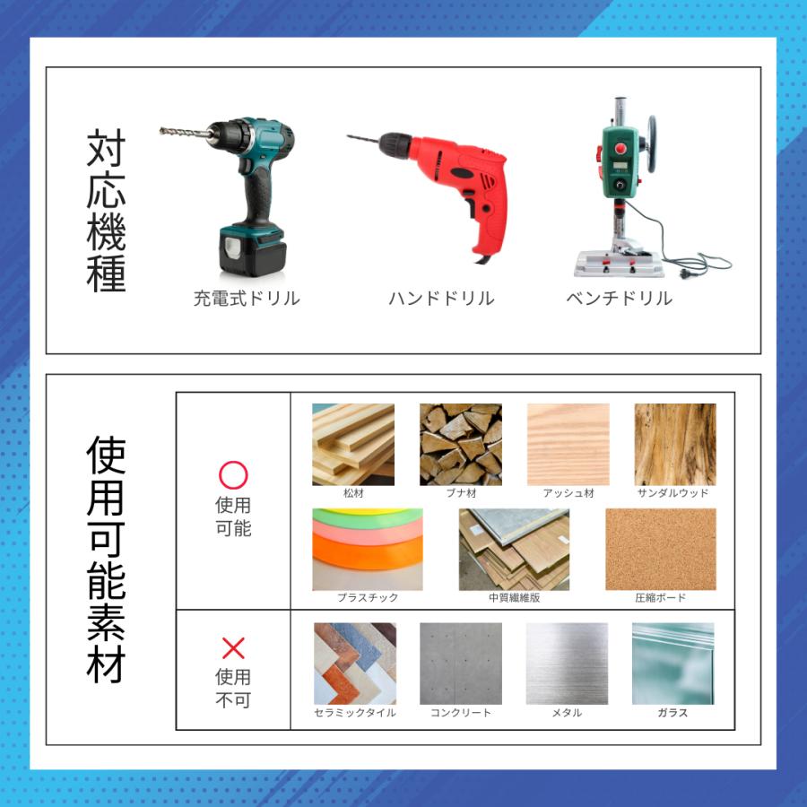 ダボセット 木工用ダボ継ぎセット ドリルビット3本 6mm 8mm 10mm