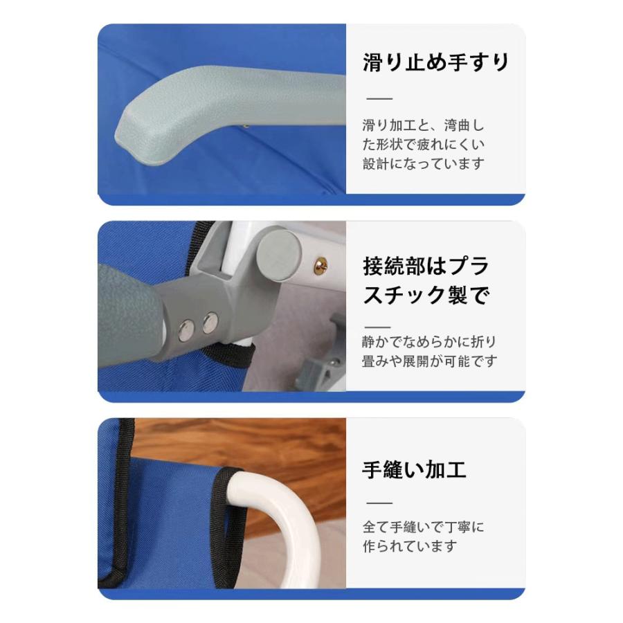 座椅子 肘掛付き コンパクト 高齢者 腰痛 リクライニング クッション 折りたたみ 収納 腰 フロアチェア 93×62×65.5cm (FLC01-BL) | Longsafe | 08