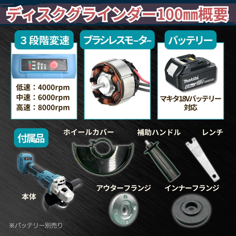 Longsafe マキタ 互換 充電式 グラインダー ディスク Longsafe マキタ 互換 充電式 グラインダー ディスク