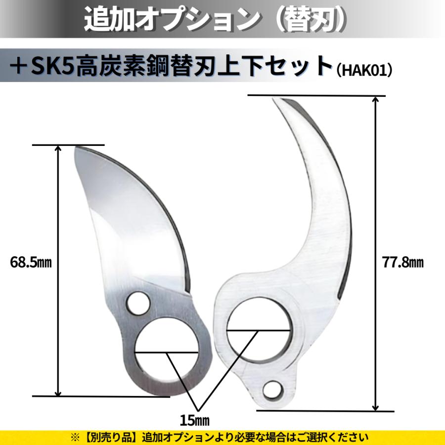 マキタ 互換品 電動剪定バサミ 充電式 18V/14.4V対応 コードレス はさみ ハサミ 超軽量 ブラシレスモーター SK5高炭素鋼 4段階調整 プロ仕様 (HAS01-BL) | Longsafe | 14