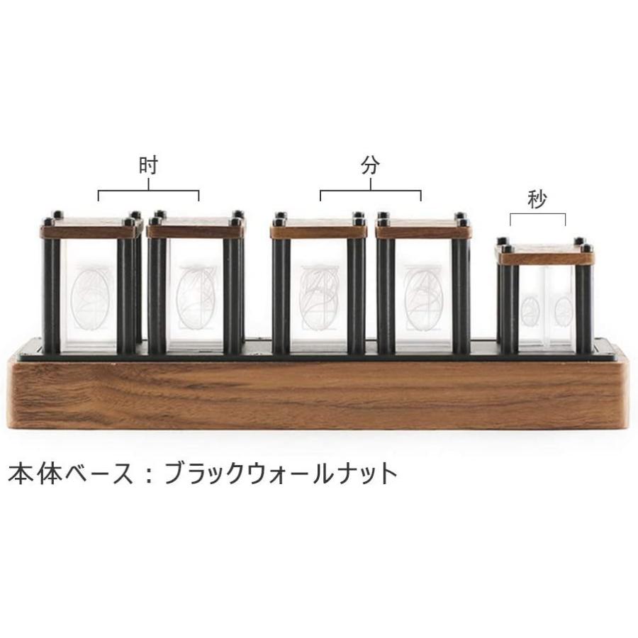 LEDクロック レトロモダン木製デジタル時計  時計&ニキシー管 1600万色 ニキシー管風置き時計 レトロモダン木製クロック 1600万色 RGB