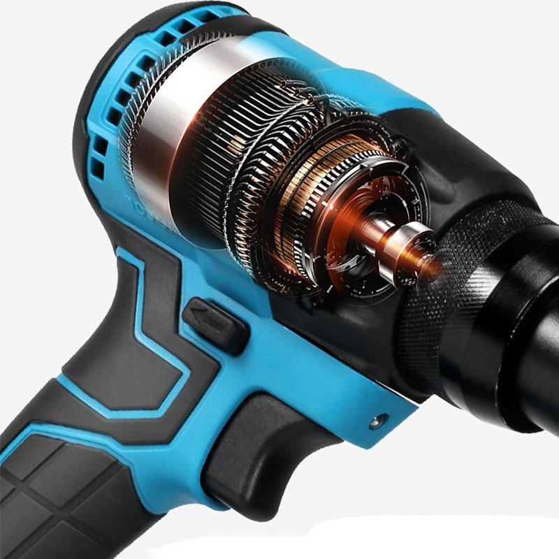 マキタ 互換 充電式 リベットガン リベッタ リベッター ブラシレス コードレス 電動 電動工具 18V 14.4V makita バッテリー 対応 ( アルミ 専用)(RGAL01-BL)｜effort｜12