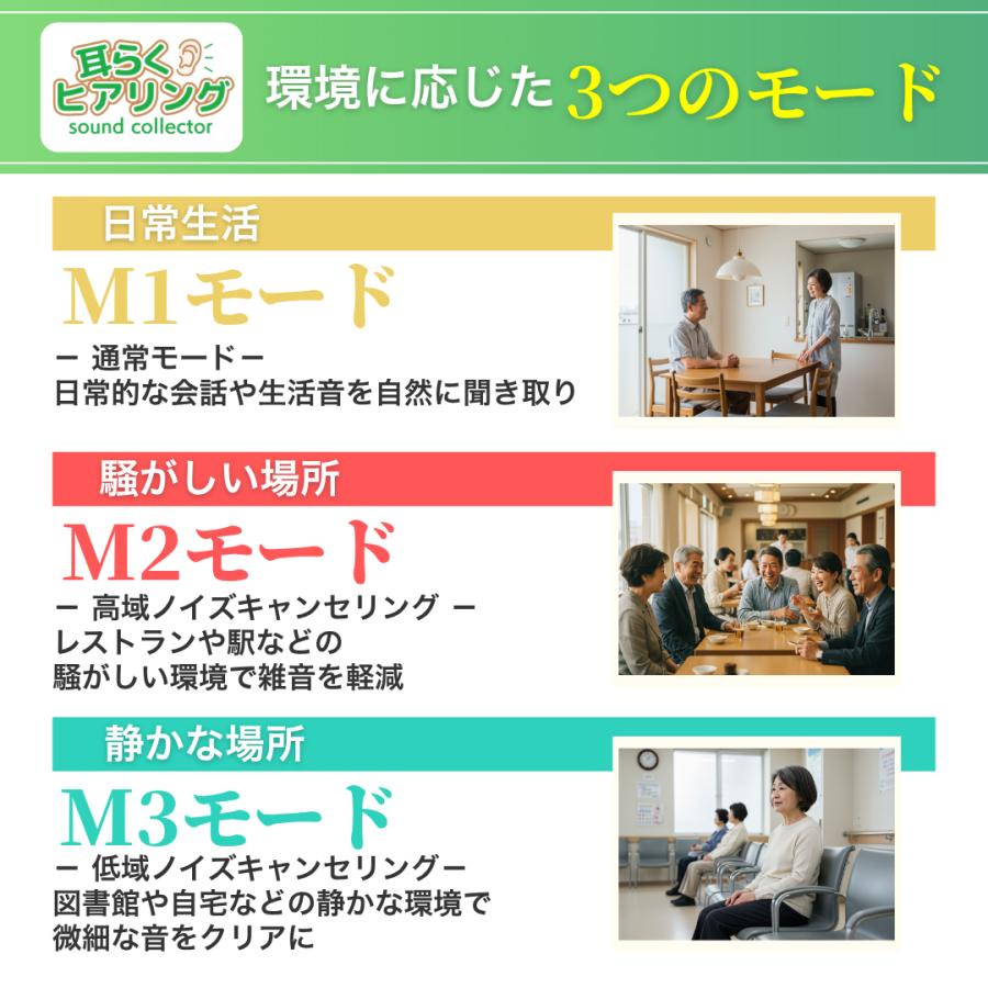 耳らくヒアリング 集音器 高齢者 耳掛け型 USB充電式 ワイヤレス 簡単