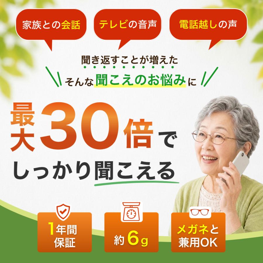 耳らくヒアリング ライト 集音器 高齢者 耳穴式 おすすめ 高品質 簡単