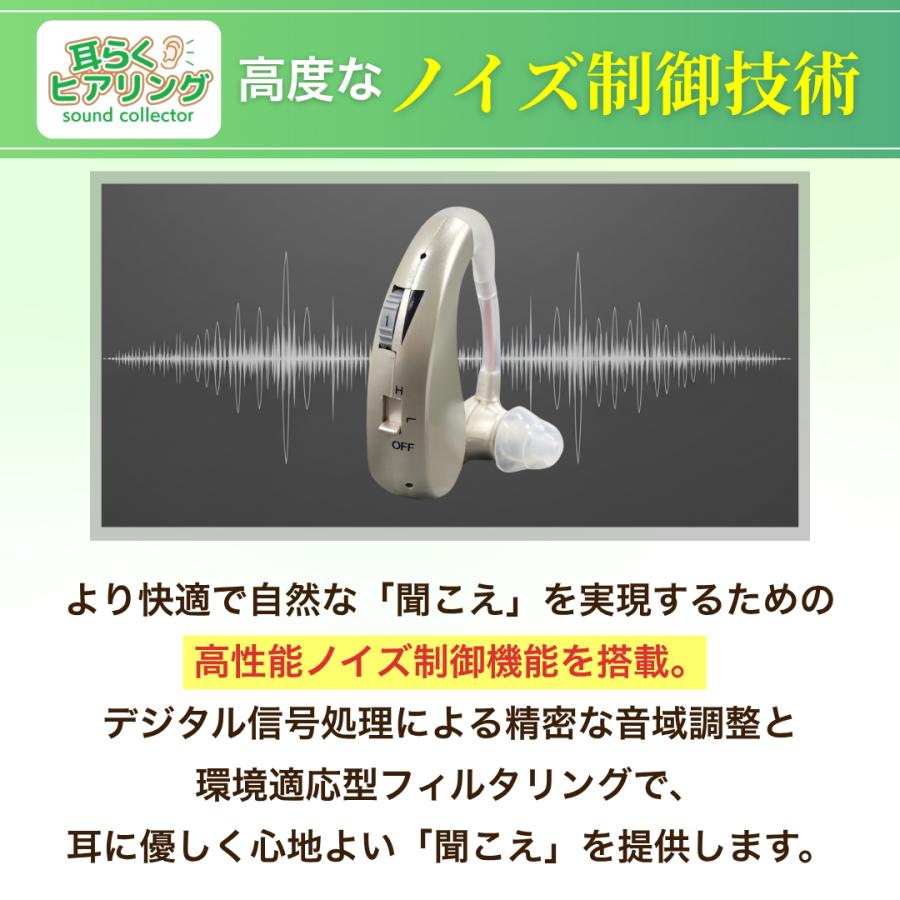耳らくヒアリング ライト 集音器 高齢者 耳穴式 おすすめ 高品質 簡単