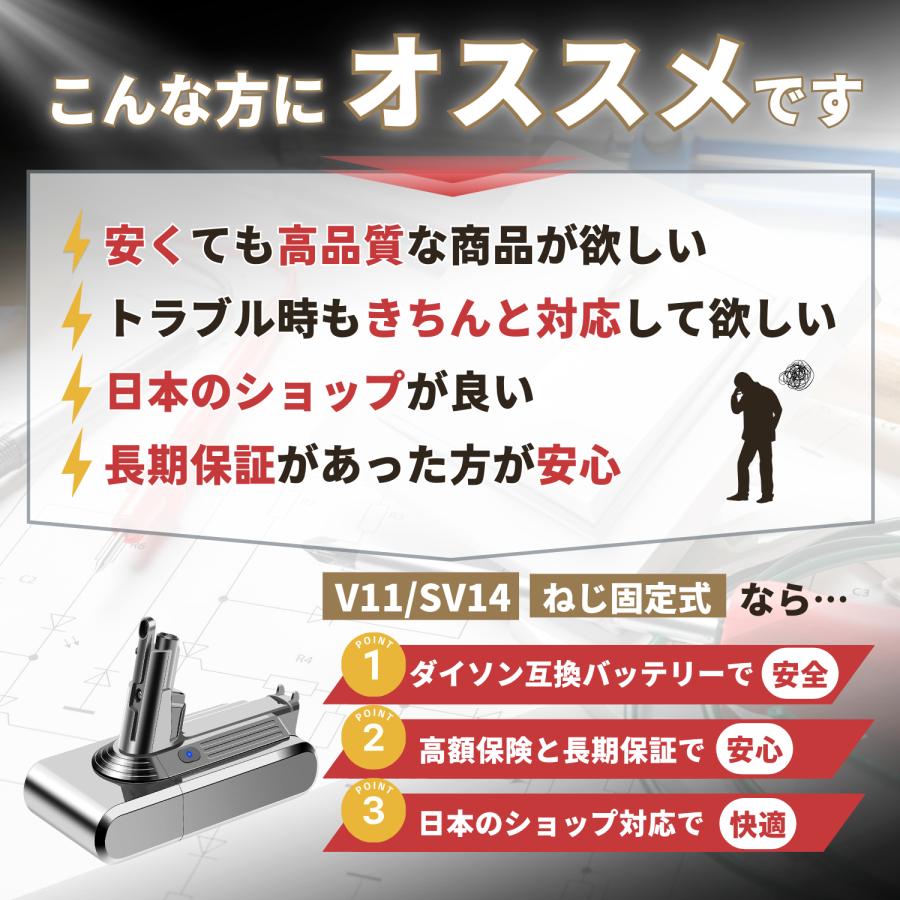 Dyson（ダイソン） 互換品 Dyson V11 SV14 互換 バッテリー 大容量