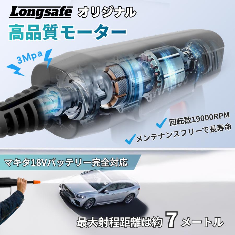 Longsafe マキタ 互換品 充電式 高圧洗浄機 収納ケース付き 18V 14.4V