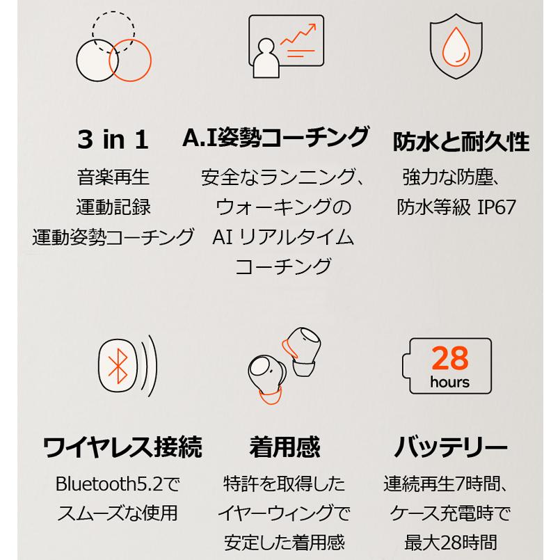 ランニング 姿勢 アプリ コーチング リアルタイム 記録 走り方 トレーニング 重心 足 姿勢が良くなる 音声フィードバック イヤホン Bluetooth beflex coach |  | 04