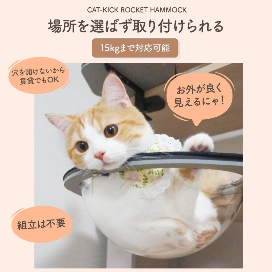 猫 ベッド ハンモック キャットカプセル 吸盤 猫用ベッド ねこ ネコ 吸盤型 スケルトン 半球 透明 キャットタワー ラウンド ボウル 工具不要 洗える 耐荷重15kg |  | 01