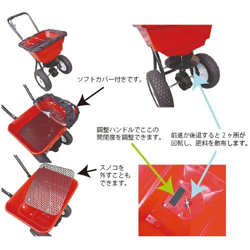 肥料散布機 手押し式 大 29L TC2028N シンセイ 融雪剤 塩カル 除雪