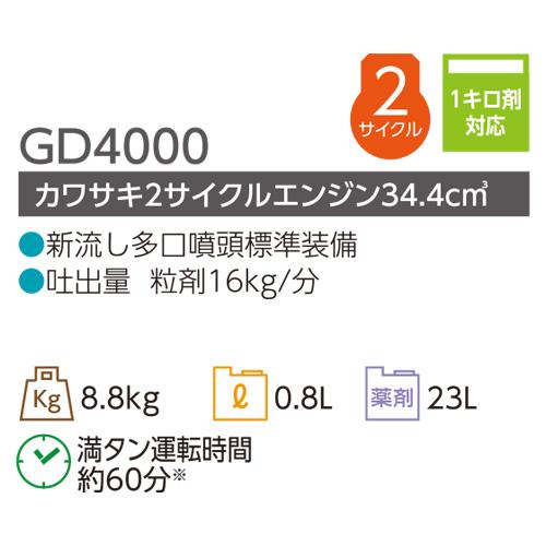 丸山製作所 背負動力散布機 2サイクルエンジン GD4000 カワサキ