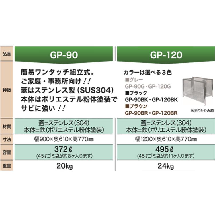 テラダ　ゴミステーション　GP-120S　対策　金T　簡単ワンタッチ組立式　自治会　ゴミ箱　代引不可　ダストボックス　カラス　ごみ　丈夫　猫　町内会　ゴミストッカー　大容量