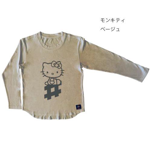 モンクワ monkuwa ハローキティ Tシャツ レディース 長袖 MKK21112 綿100% 女性用 ガーデニング 農作業 園芸 菜園 農業女子 可愛い オシャレ 農作業着｜efiluz｜02