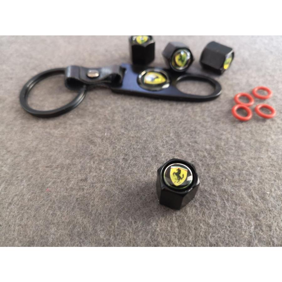 013 Ferrari フェラーリ 用 4個セット 車のタイヤバルブキャップカバー エアバルブキャップ アルミ製 ホイール Xqmxm 013 Eftsoft 通販 Yahoo ショッピング