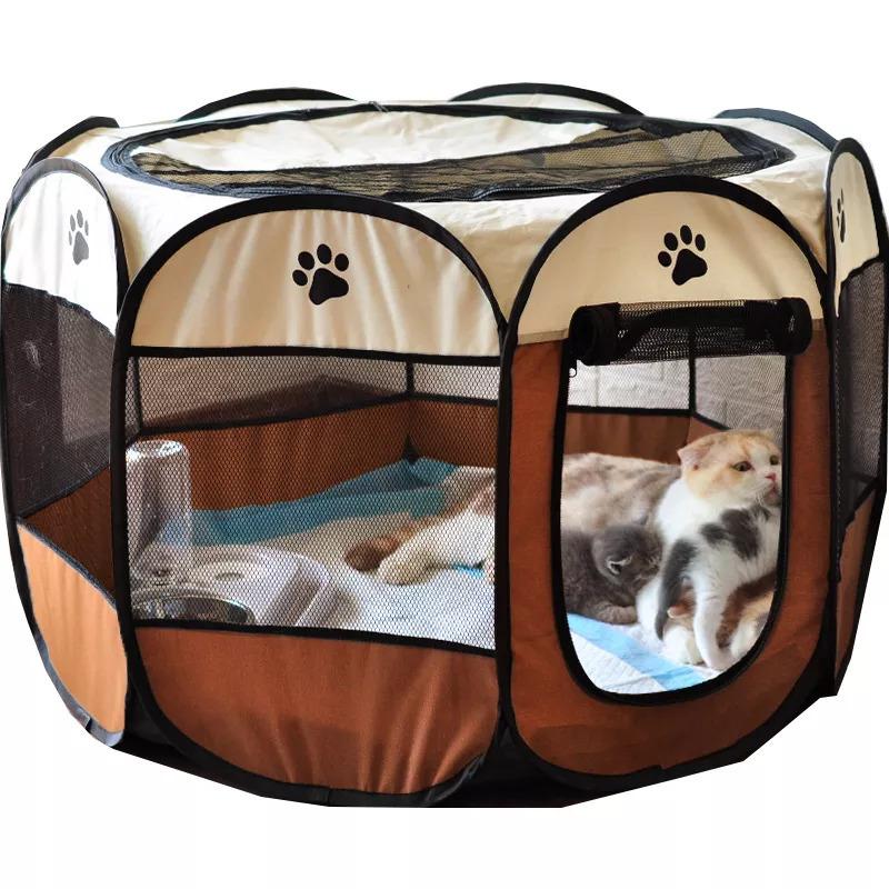 ペット用 ポータブル折りたたみ式八角形テント 犬と猫用 ハウス 子犬用 遊び場