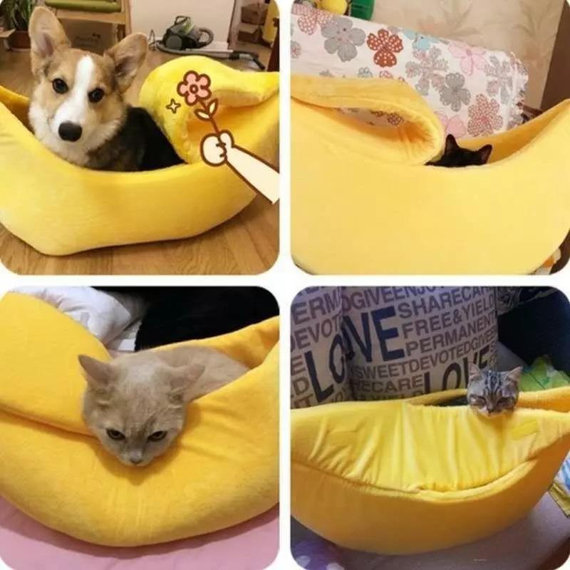 面白いバ 猫 ベッド 家かわいい居心地 良い猫 マット ベッド暖かく耐久性 ポータブルペットバスケット犬小屋 犬 クッション猫用品マルチカラー