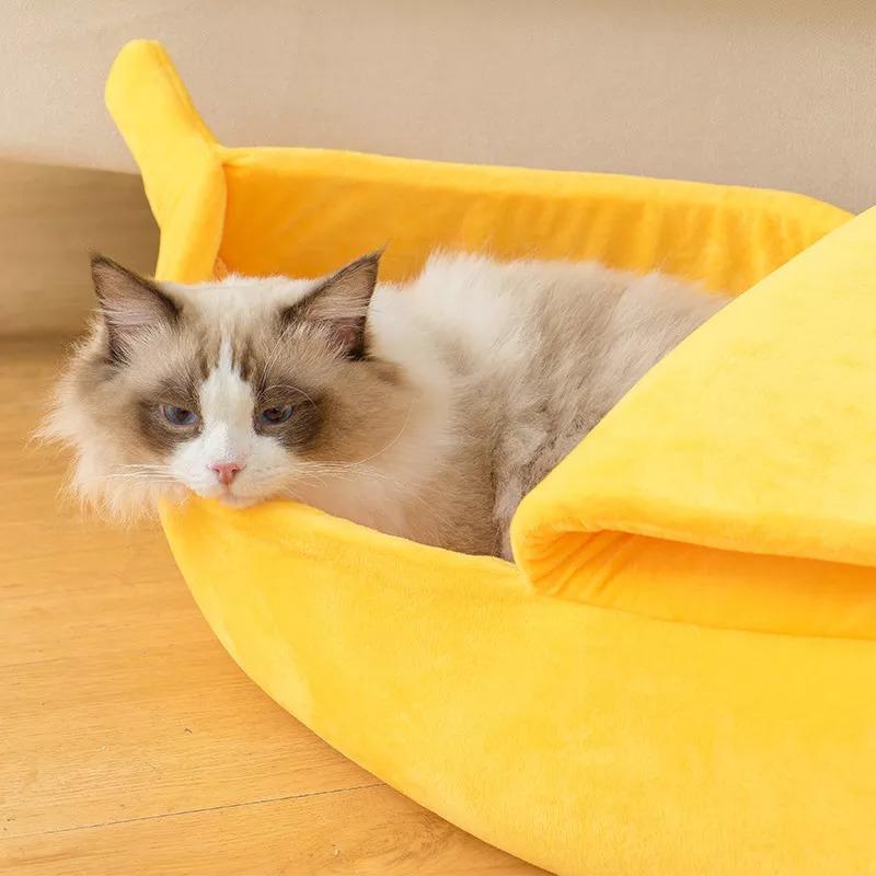 面白いバ 猫 ベッド 家かわいい居心地 良い猫 マット ベッド暖かく耐久性 ポータブルペットバスケット犬小屋 犬 クッション猫用品マルチカラー