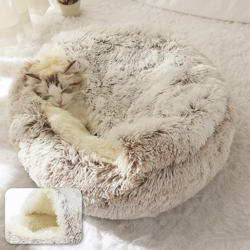 最大55 Offクーポン Hoopet 猫と犬 丸いぬいぐるみ 2 In 1 暖かい 小さい 家 スタイル 巣 猫