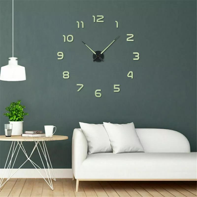 発光大装飾壁時計クォーツ時計家の装飾リビングルームの寝室の壁のモダンデザインのデジタル時計 【即発送可能】