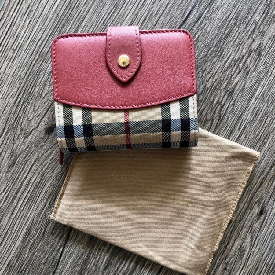 新品 Burberry バーバリーチェック 小銭入れ付 折り財布 ピンク r7 Eg Global 通販 Yahoo ショッピング