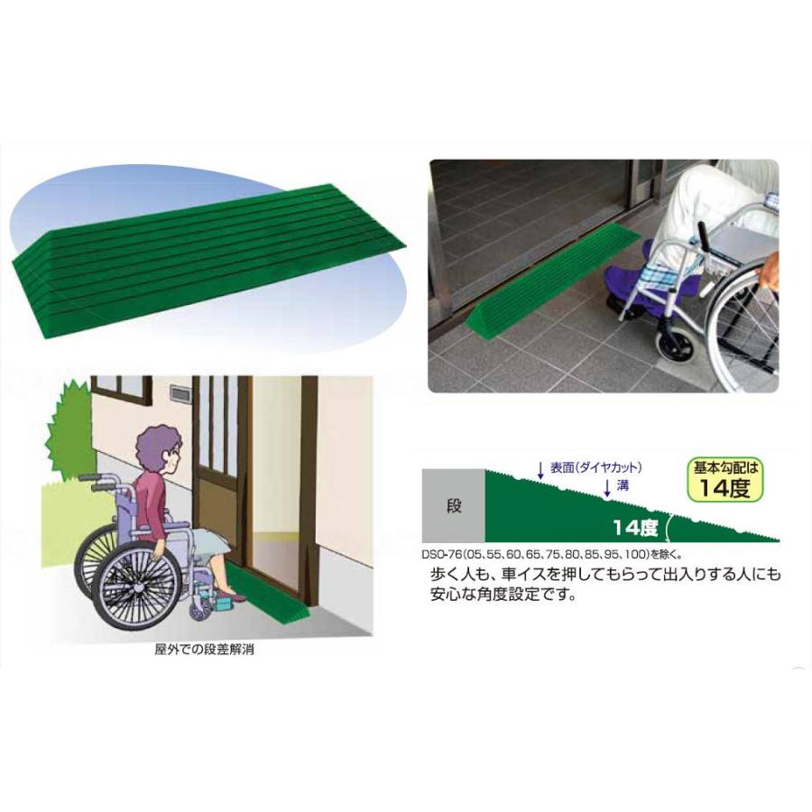 シンエイテクノ ダイヤスロープ 屋外用／幅76cm・解消高さ7cm・勾配