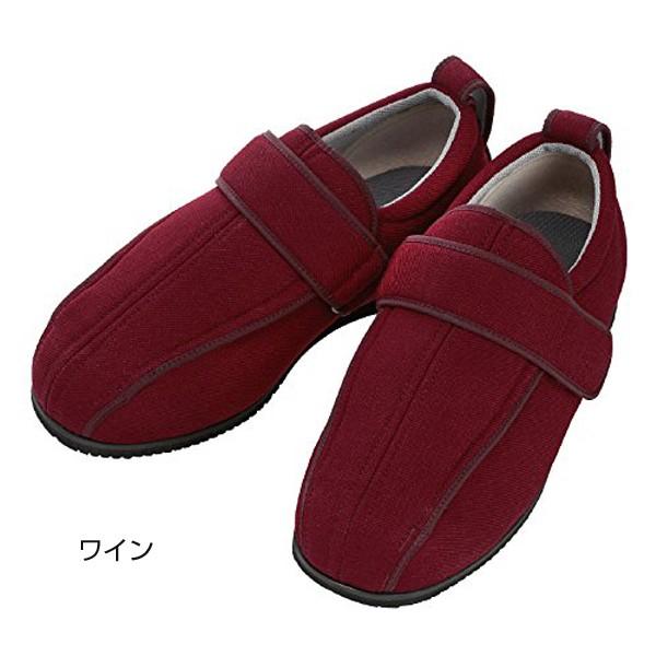 あゆみ ケアフルIII（足囲7E）ワイン／M（22〜22.5cm）左右セット（徳武産業）