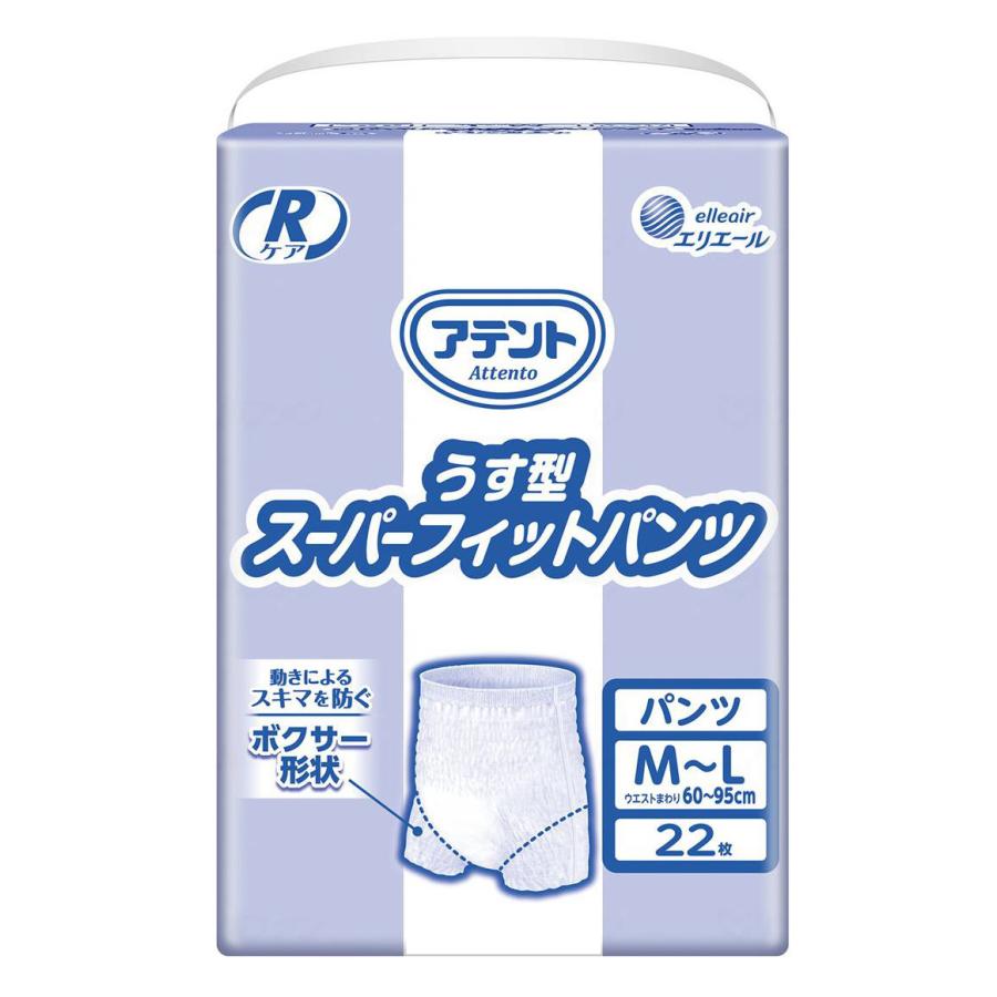 アテント Rケアうす型スーパーフィットパンツ M-Lサイズ／22枚入（大王