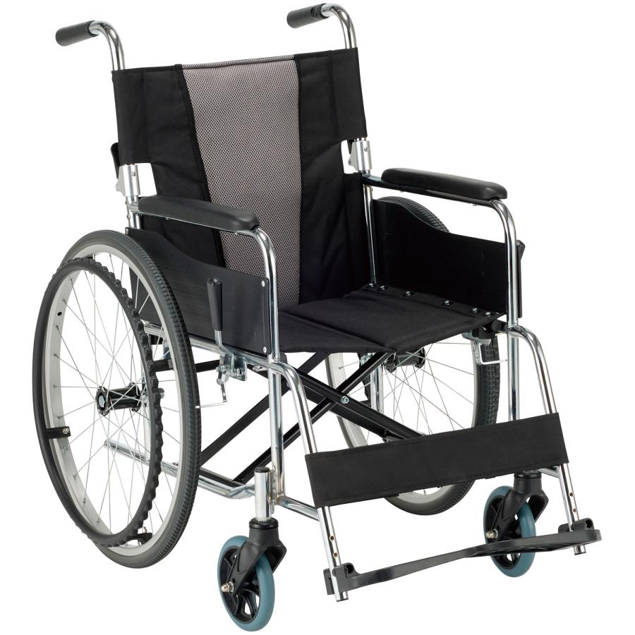 マキテック エコノミーシリーズ スチール製車いす EX-11KGS 座面幅42cm