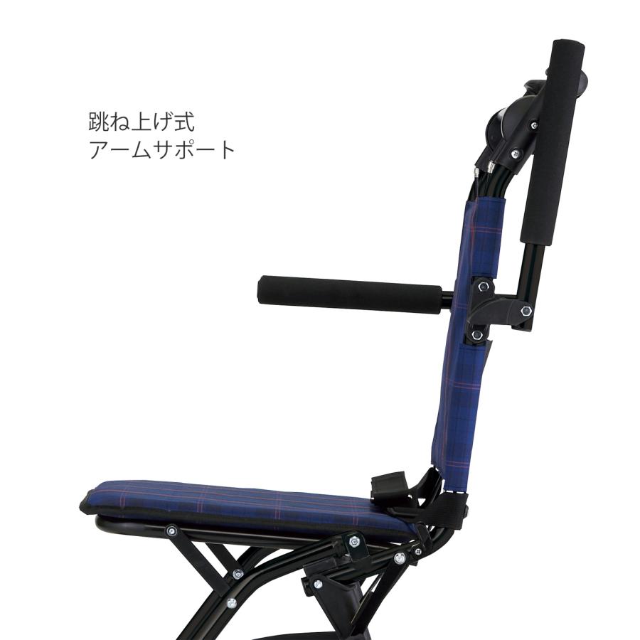 看護・介護用品 マキテック のっぴー コンパクト車いす NP-001BL