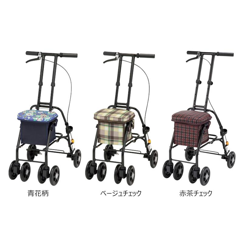 マキテック スリムムーヴ／青花柄（マキテック）SX-15BF シルバーカー