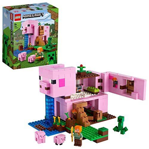テレビゲーム ブタのおうち マインクラフト レゴ Lego アドベンチャー ミニ 動物 アレックスとクリーパー おもちゃ 組み立て ブロック 定期入れの Themtransit Com