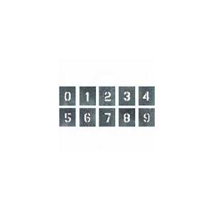 つくし 吹付プレート 数字(0〜9) 10枚組 中サイズ J91B
