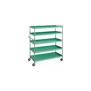 TRUSCO フェニックスワゴン 1200×600×H1500 5段 YG色 PEW15125YG