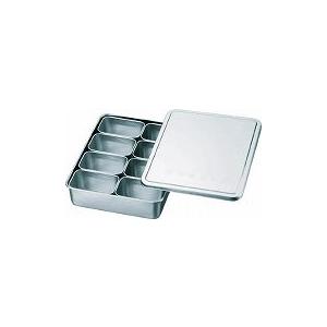 スギコ 18-8検食用容器 田型日付入 8個入 285×221×63 KS901