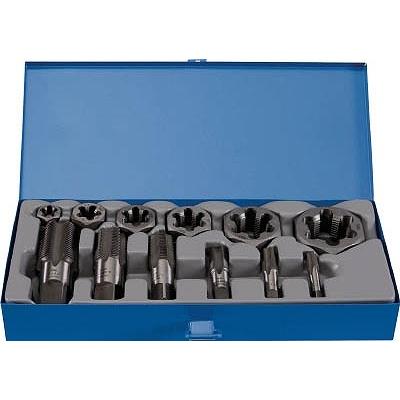 TRUSCO 管用タップ、六角サラエナットダイスPFねじセット THDTPFSET