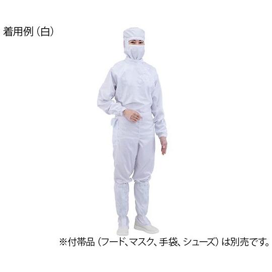 アズピュアクリーンスーツII(フード別・サイドファスナー型) 緑 4L