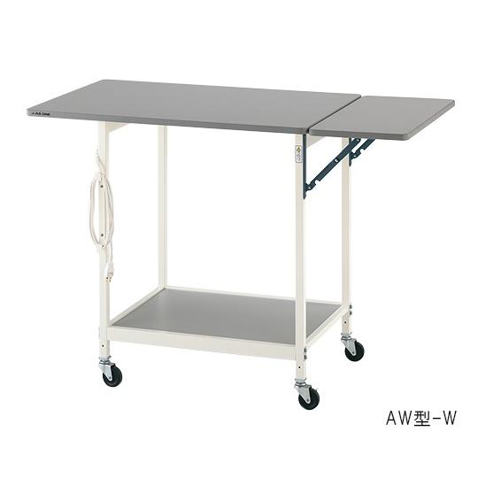 3-6667-01 ニューラボベンチ(ホワイトカラー) 1200×600×800 補助天板付き